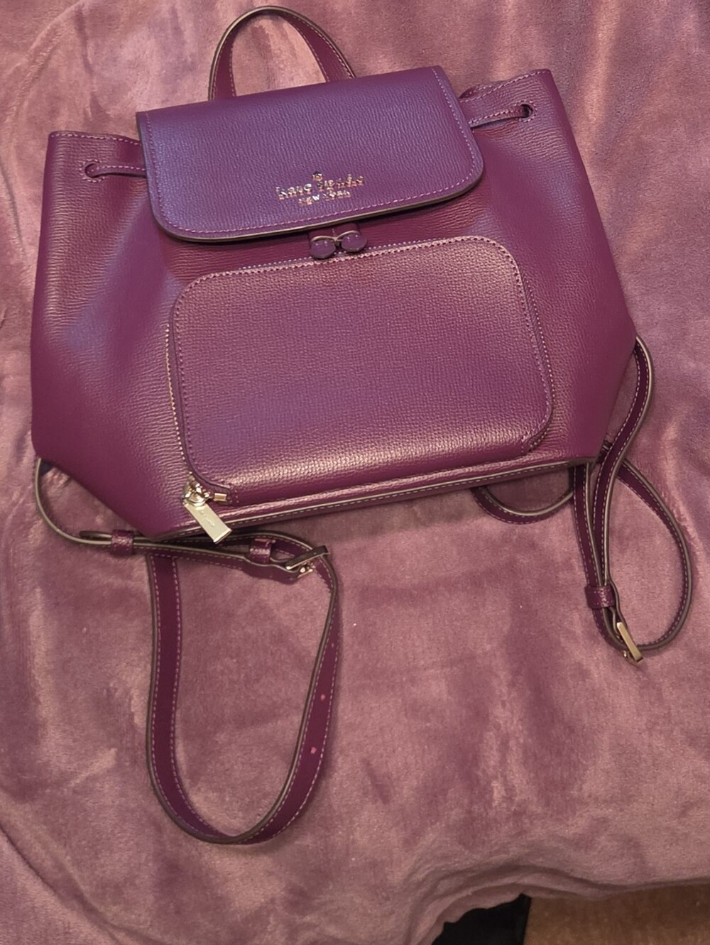 Kate Spade New York Darcy Flap Backpack In Purple